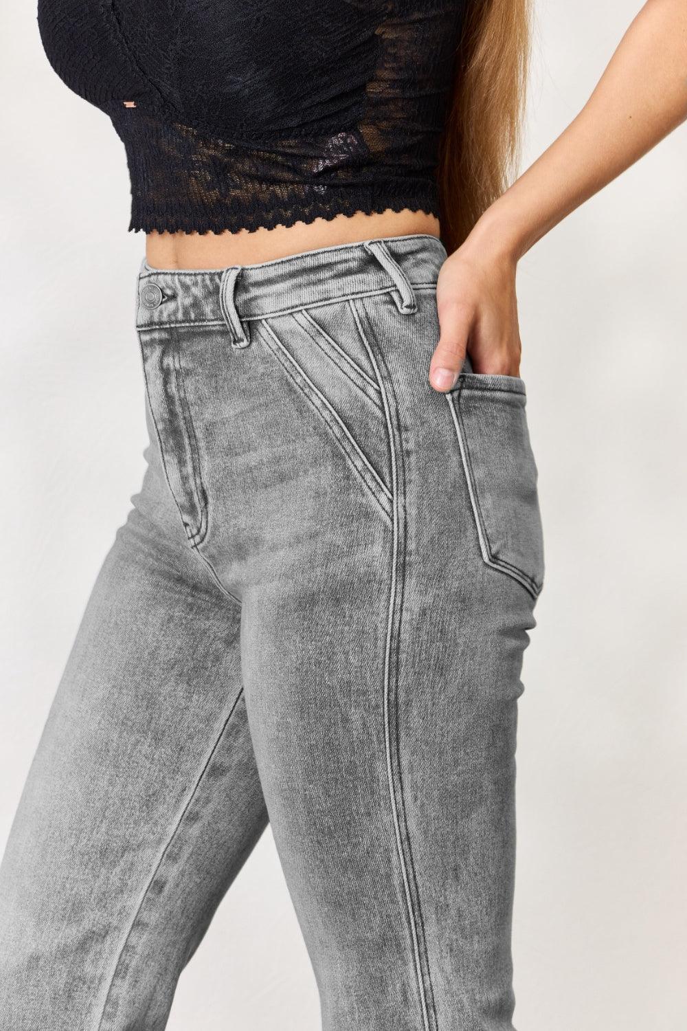 Kancan High Waist Slim Flare Jeans - Divasha