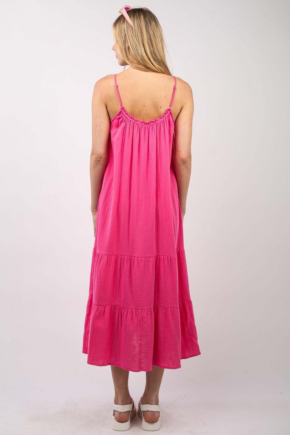 VERY J Ruffled A-Line Midi Cami Dress - Divasha