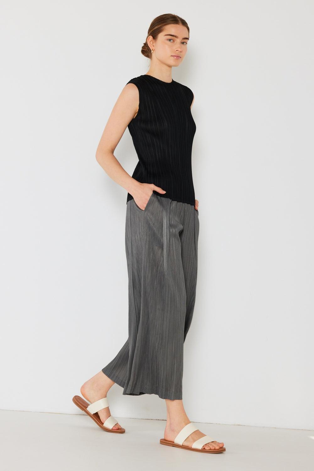 Marina West Swim Pleated Wide-Leg Pants with Side Pleat Detail - Divasha