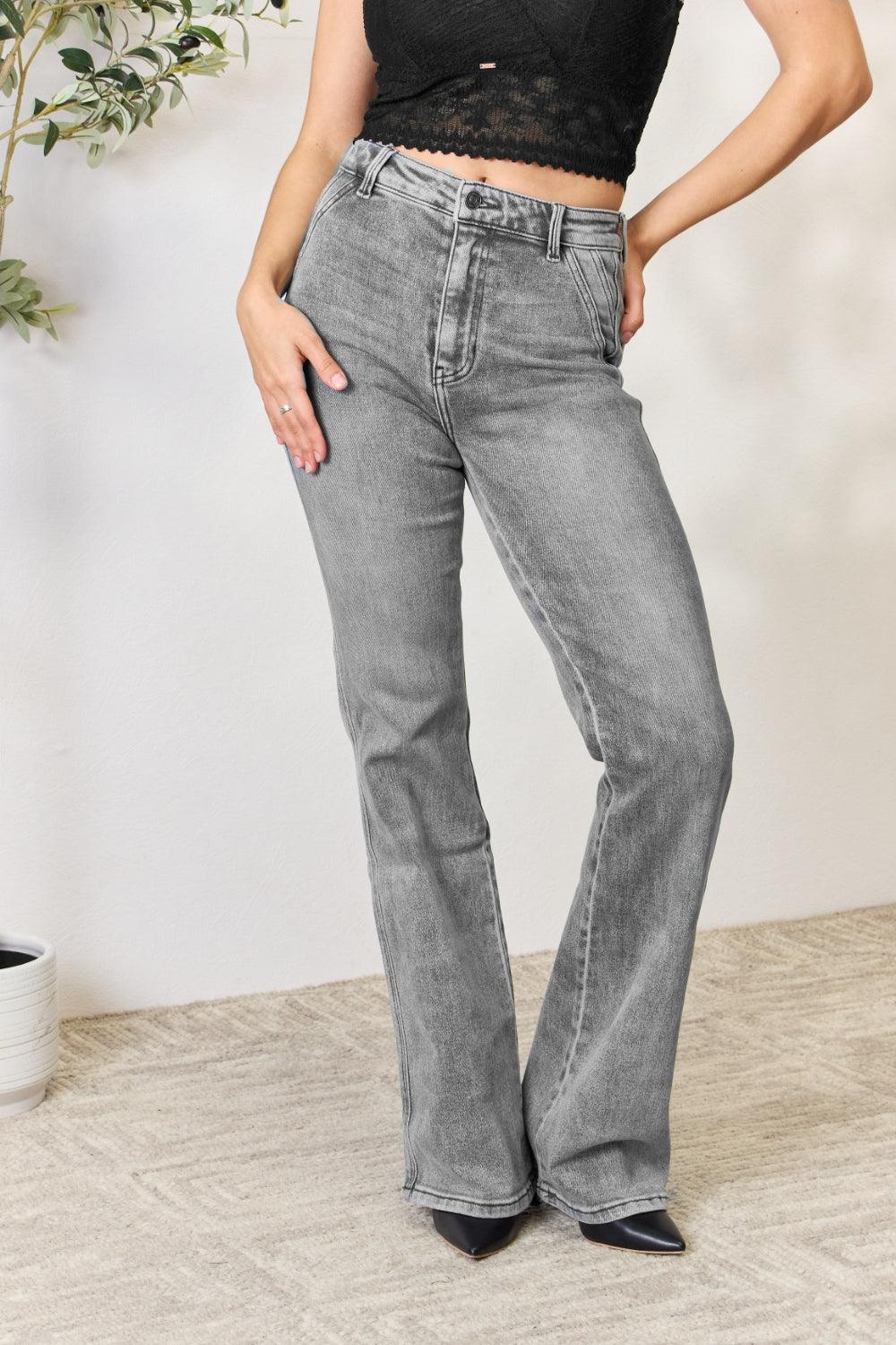 Kancan High Waist Slim Flare Jeans - Divasha