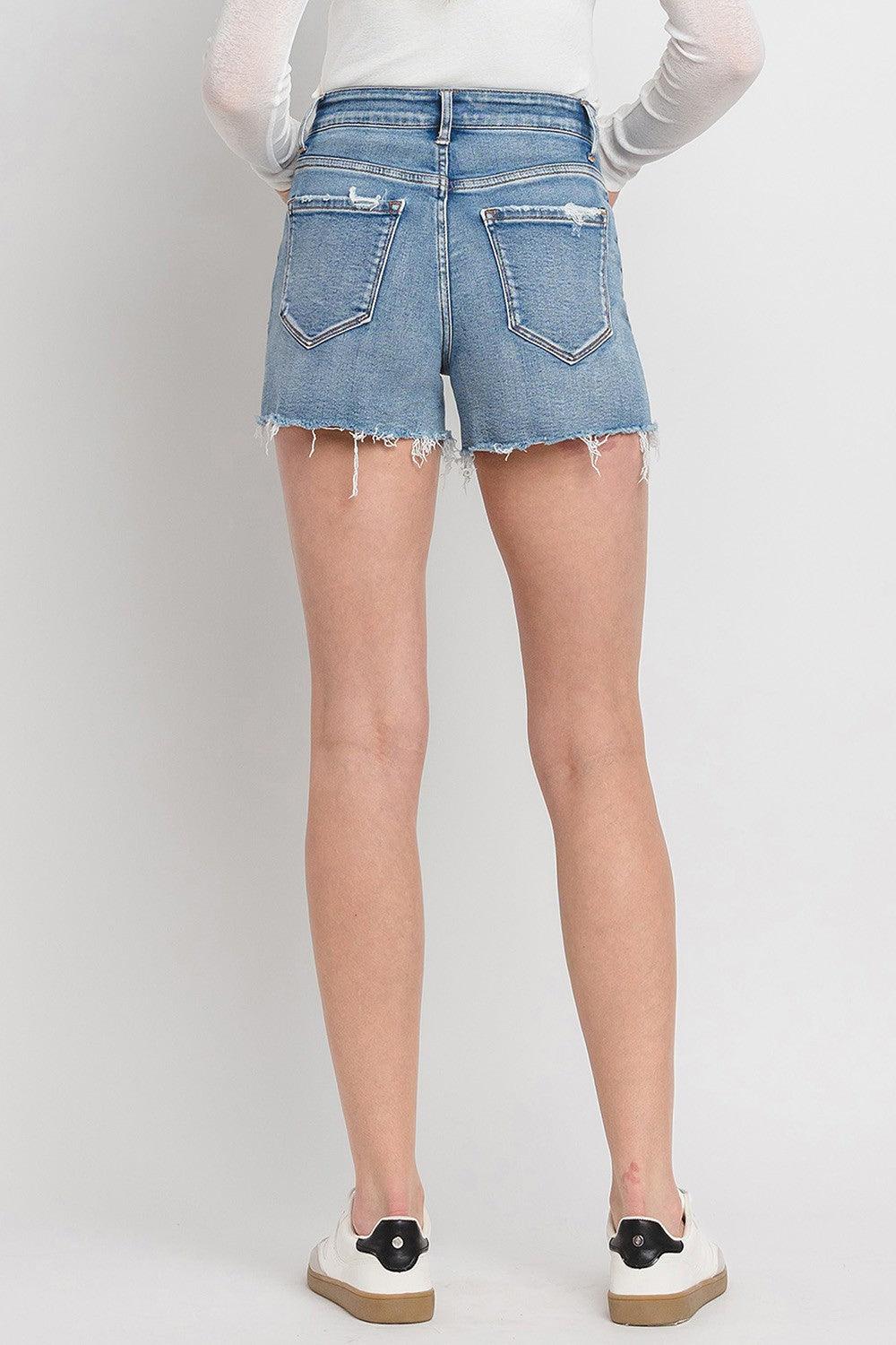 Vervet by Flying Monkey High Rise Denim Shorts - Divasha