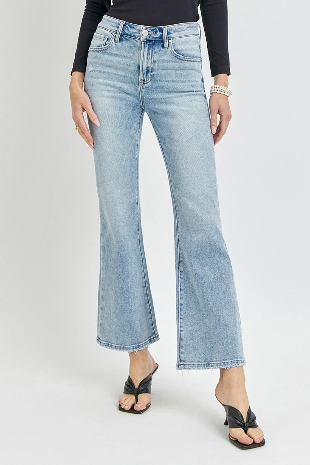 RISEN Full Size High Rise Ankle Flare Jeans - Divasha