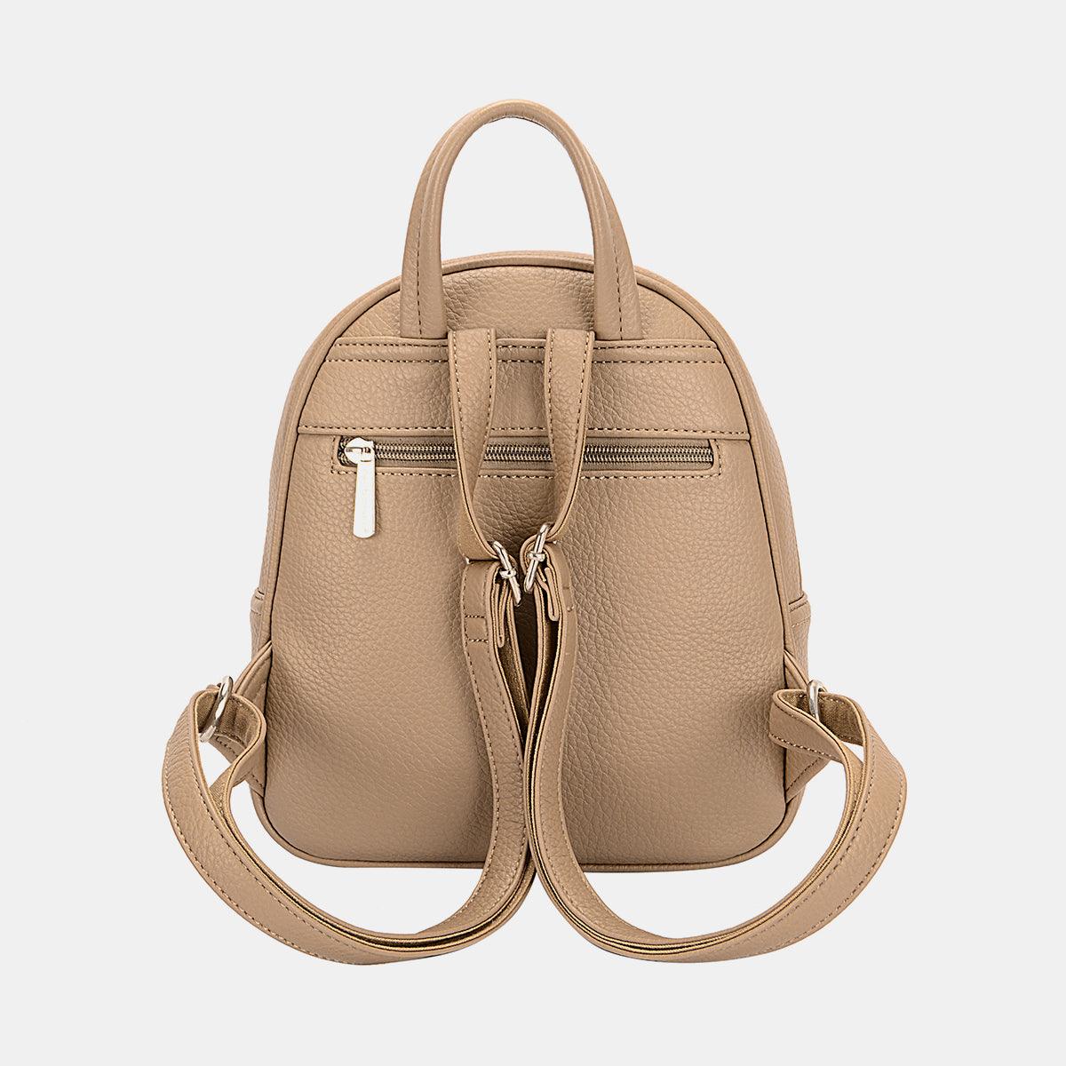 David Jones PU Leather Backpack Bag - Divasha