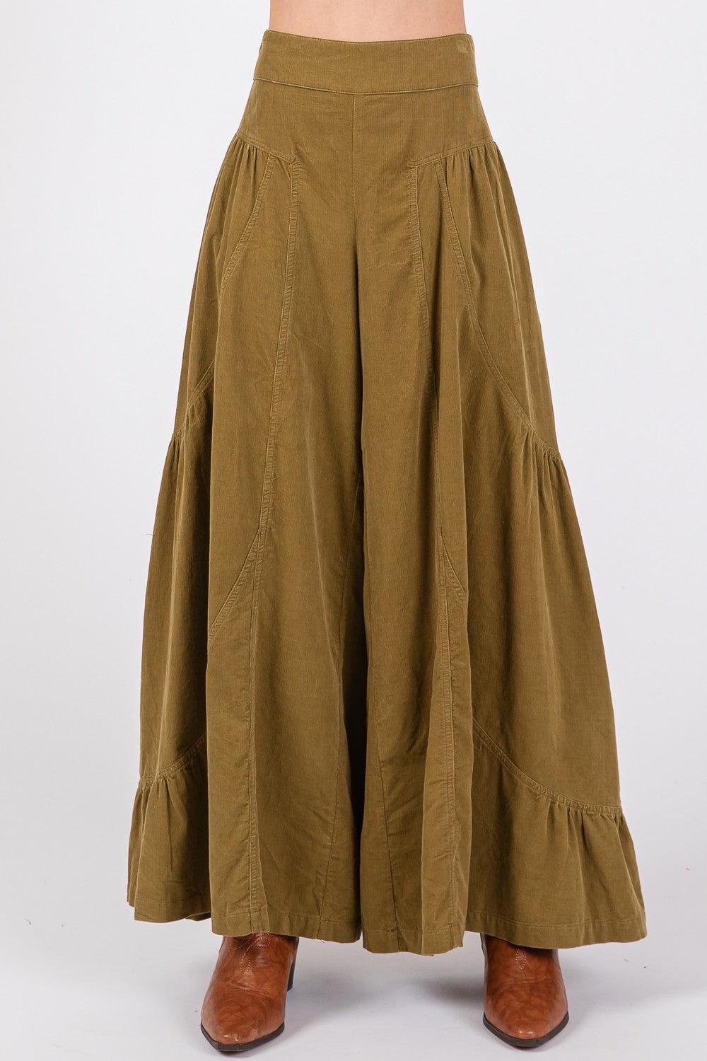 SAGE + FIG High Rise Corduroy Wide Leg Pants - Divasha