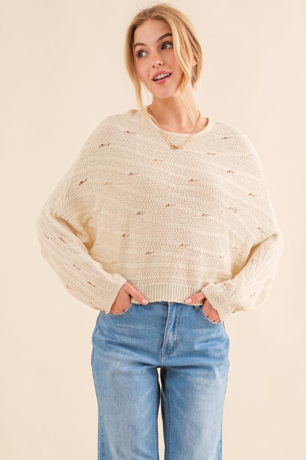 And The Why Dolman Sleeves Sweater - Divasha