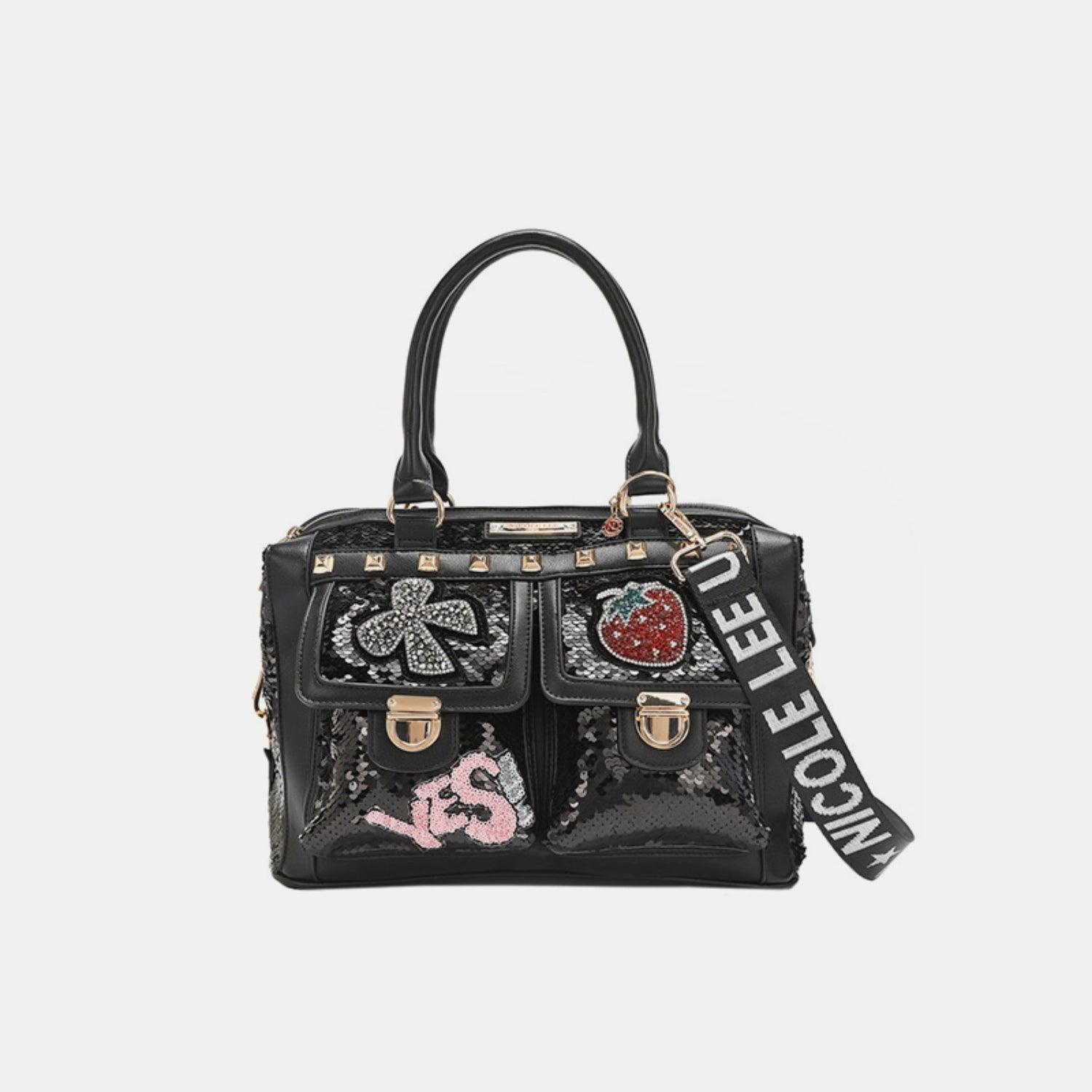 Nicole Lee USA Sequin Patch Boston Bag - Divasha