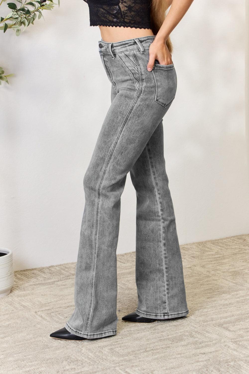 Kancan High Waist Slim Flare Jeans - Divasha