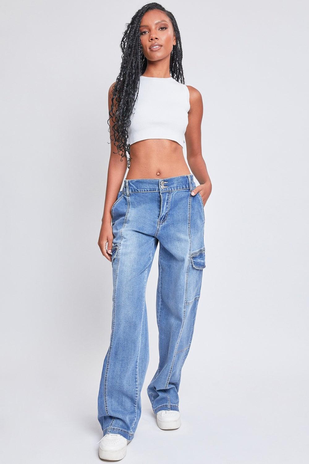 YMI Jeanswear High-Rise Straight Cargo Jeans - Divasha