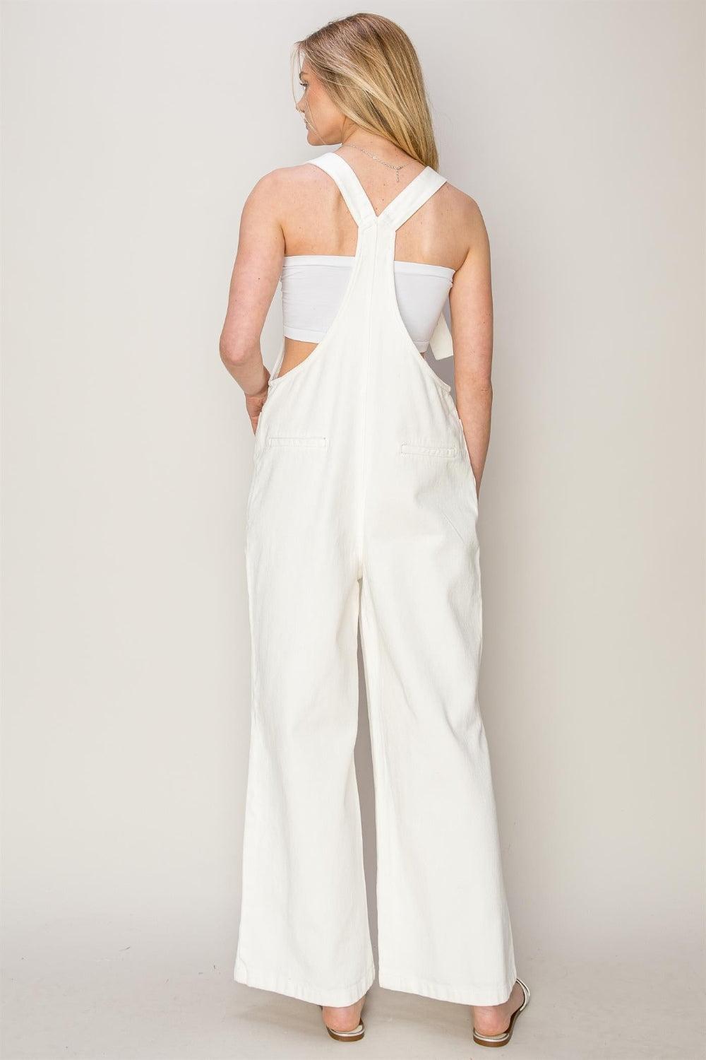 HYFVE Washed Twill Knotted Strap Overalls - Divasha