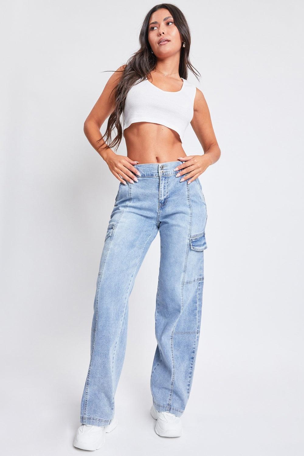 YMI Jeanswear High-Rise Straight Cargo Jeans - Divasha