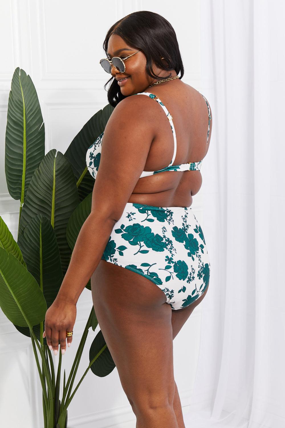 Marina West Swim Take A Dip Twist High-Rise Bikini in Forest - Divasha