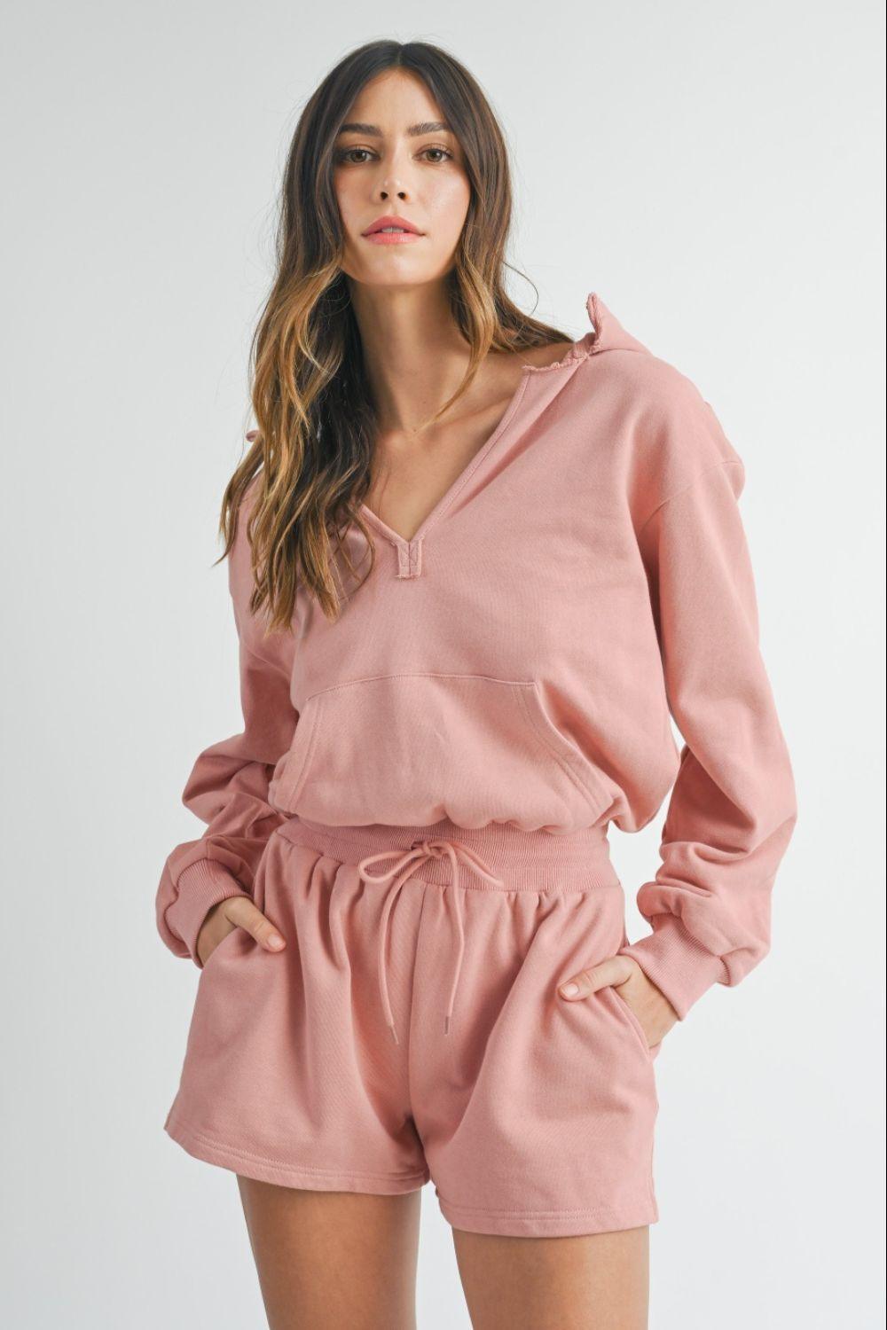 MABLE French Terry Hooded Romper - Divasha