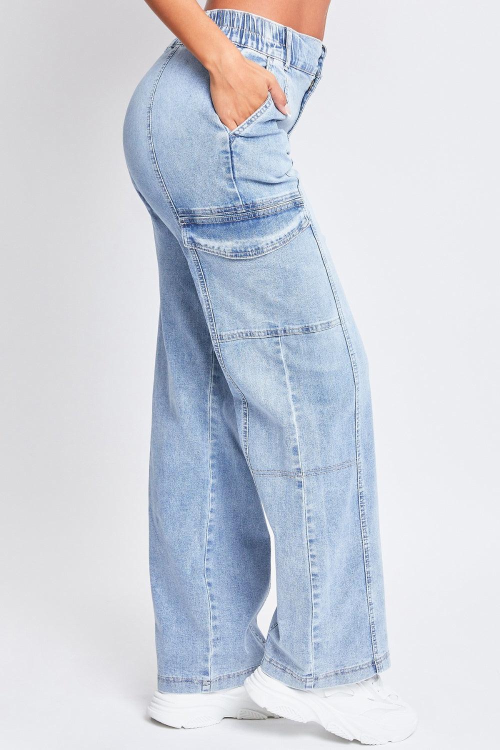 YMI Jeanswear High-Rise Straight Cargo Jeans - Divasha