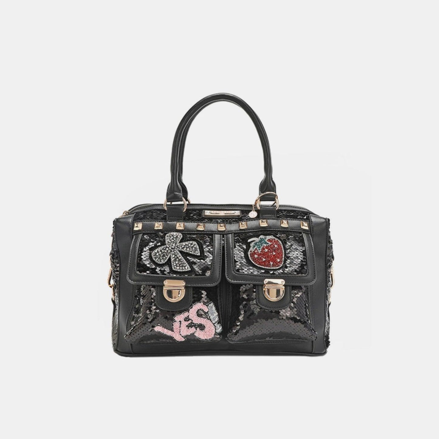 Nicole Lee USA Sequin Patch Boston Bag - Divasha