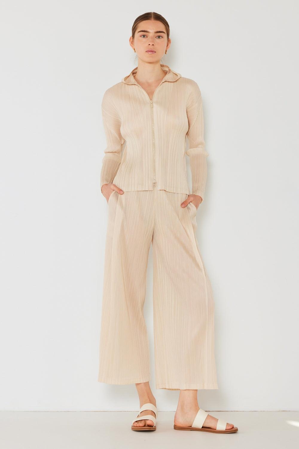 Marina West Swim Pleated Wide-Leg Pants with Side Pleat Detail - Divasha