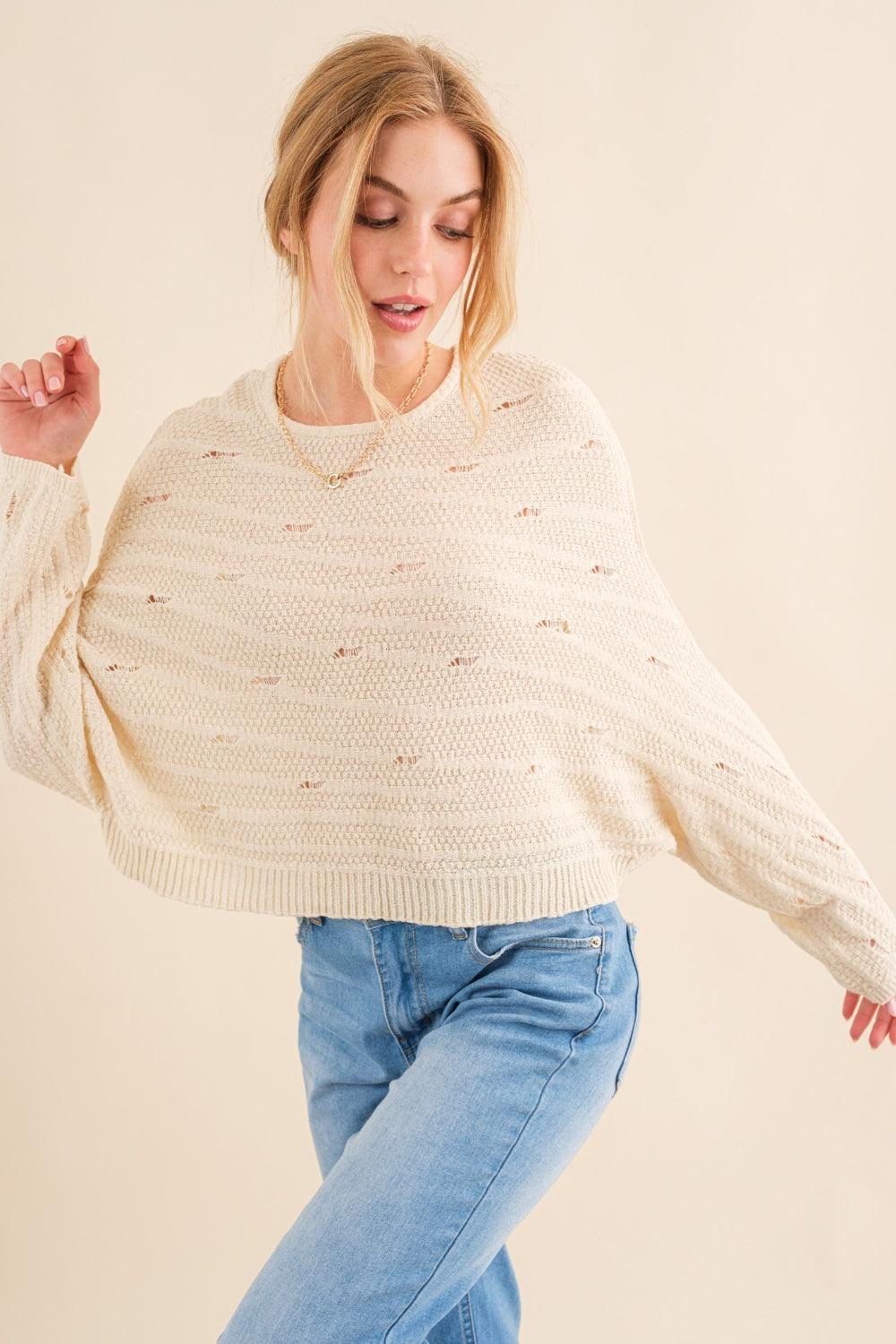 And The Why Dolman Sleeves Sweater - Divasha