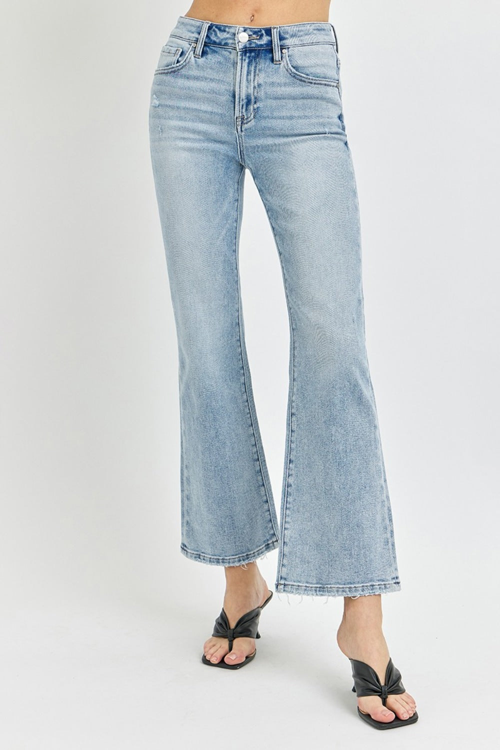 RISEN Full Size High Rise Ankle Flare Jeans - Divasha