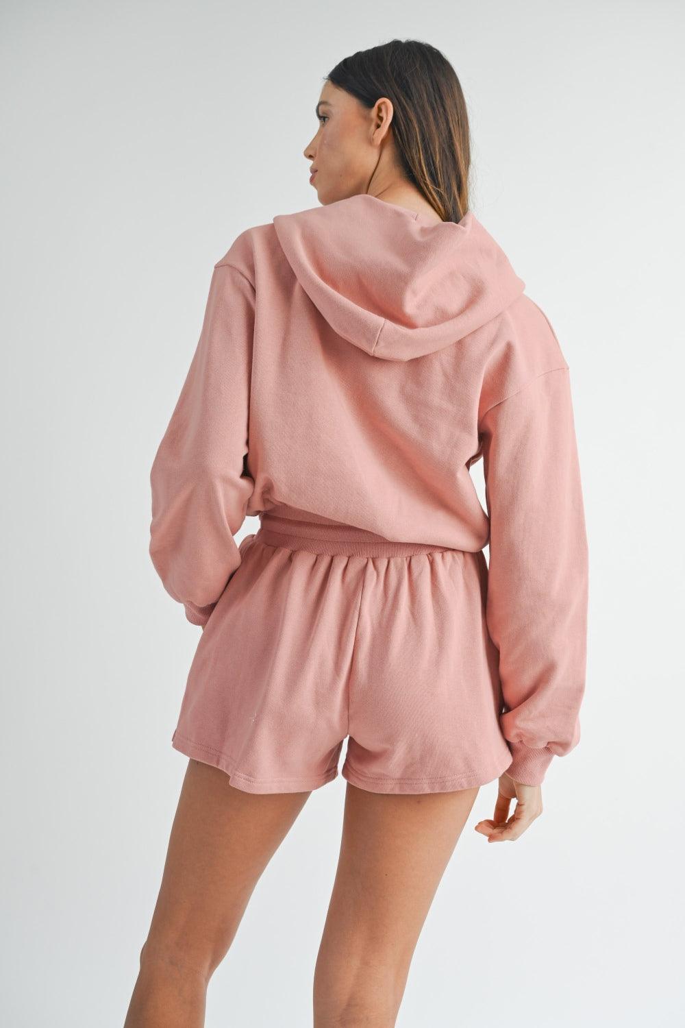 MABLE French Terry Hooded Romper - Divasha