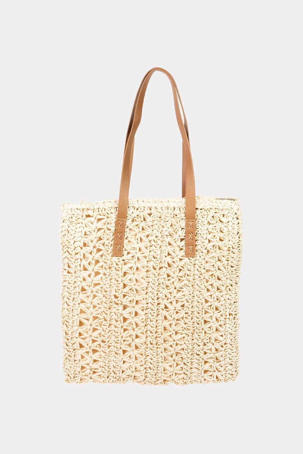 Fame Straw Braided Tote Bag - Divasha