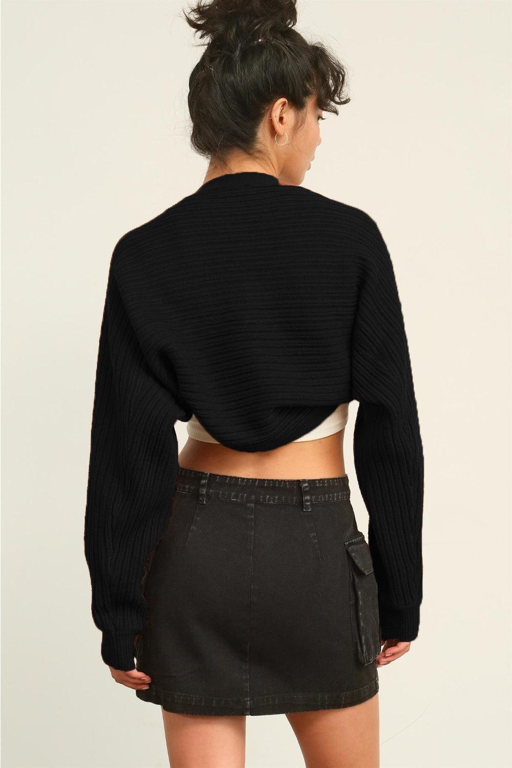 HYFVE Ribbed Knit Bolero Cardigan - Divasha