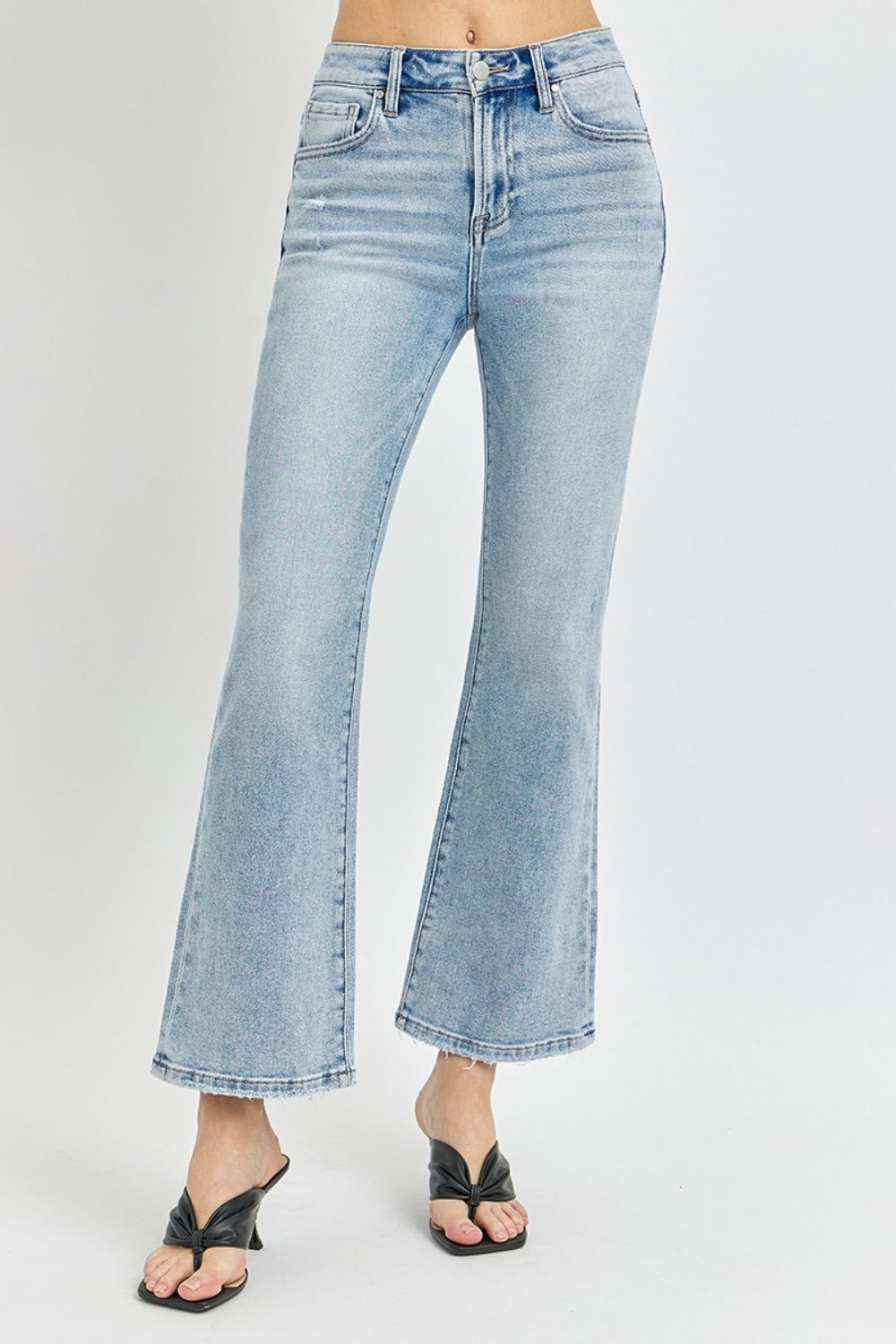 RISEN Full Size High Rise Ankle Flare Jeans - Divasha