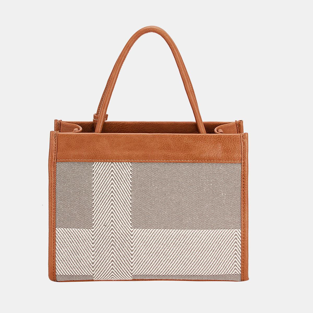 David Jones Striped Contrast Tote Bag - Divasha