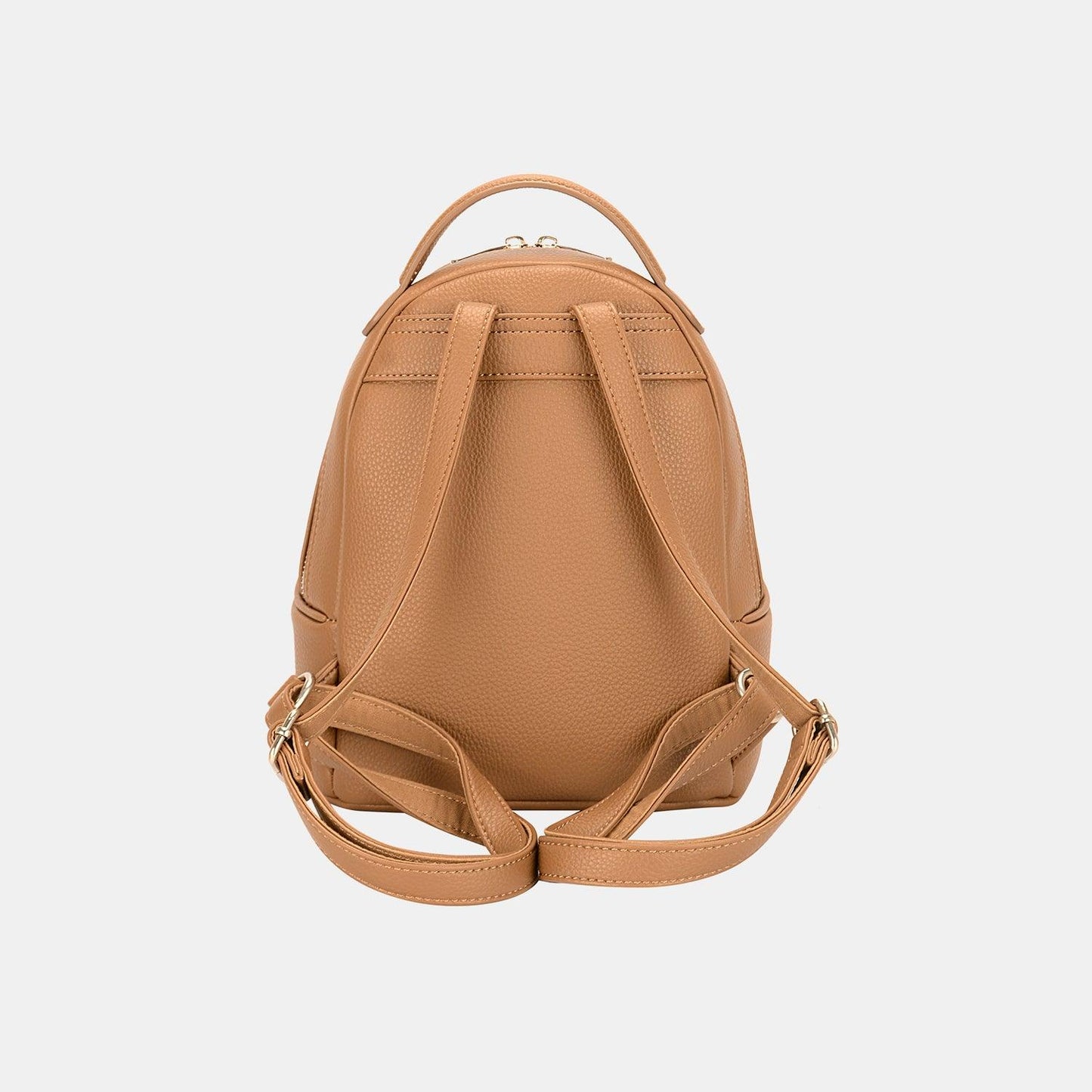 David Jones PU Leather Handle Backpack - Divasha