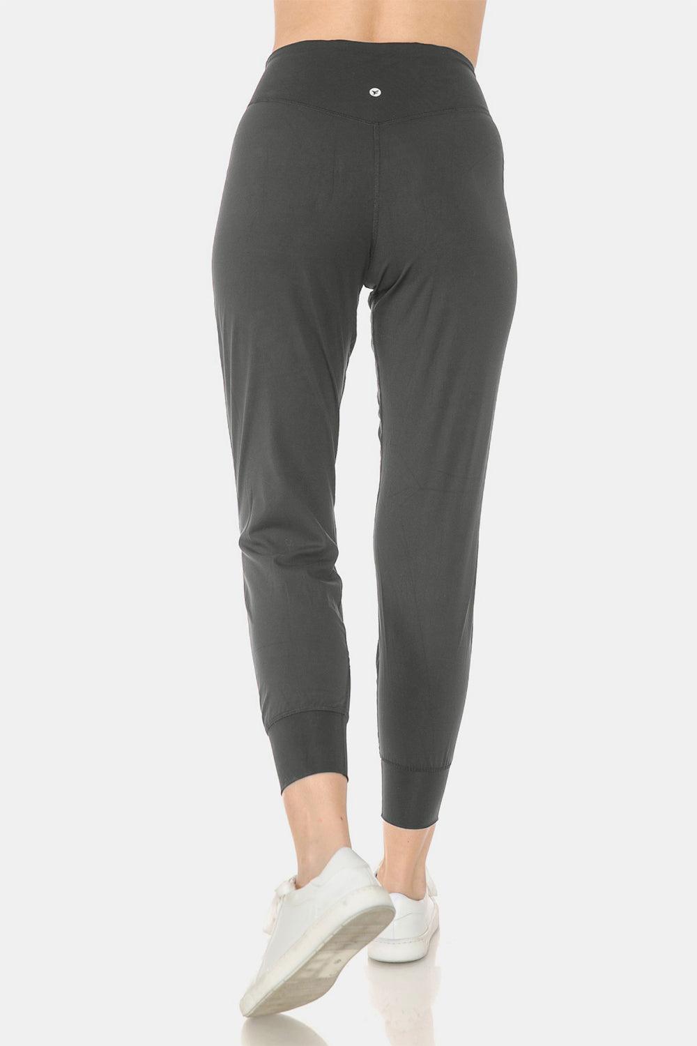 Leggings Depot Wide Waistband Slim Active Joggers - Divasha