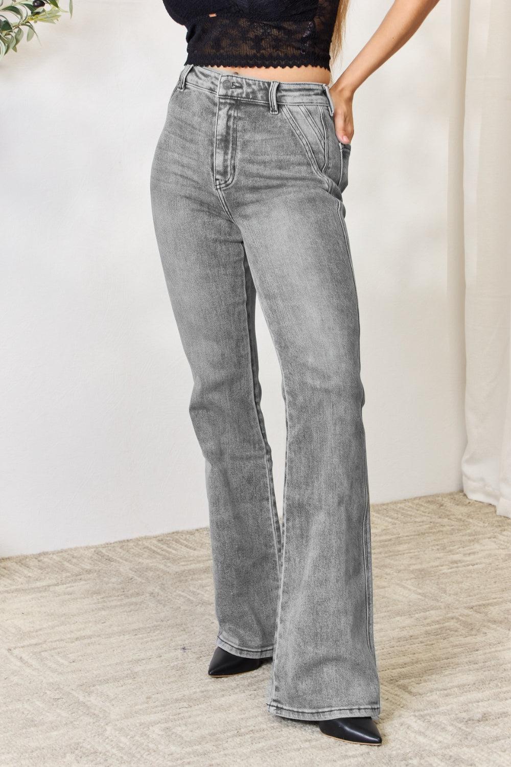 Kancan High Waist Slim Flare Jeans - Divasha