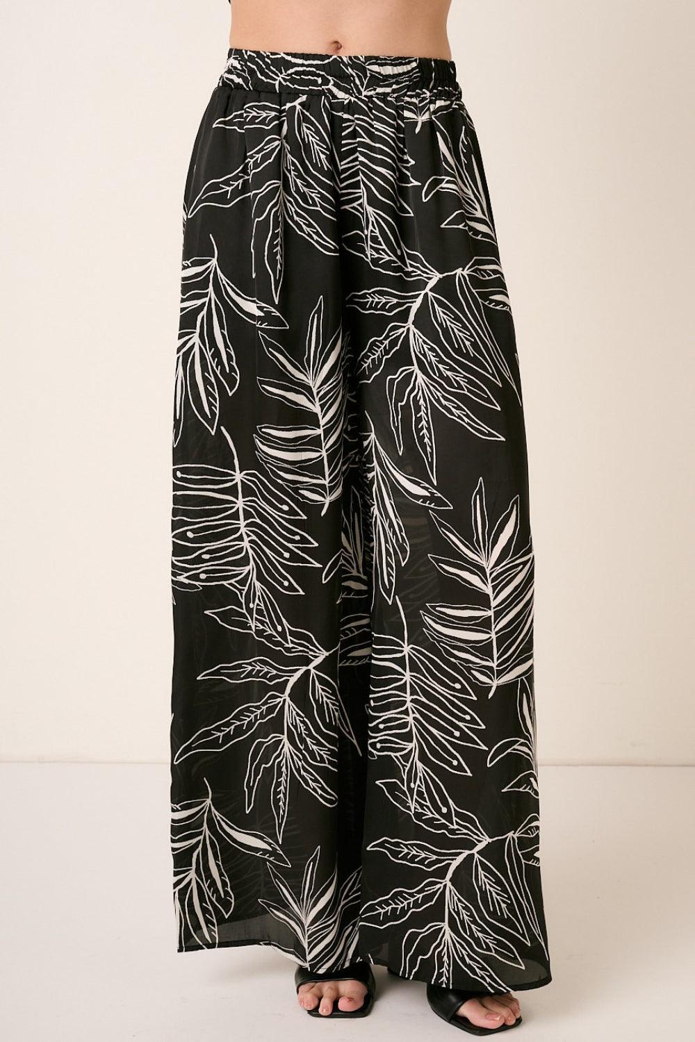 Mittoshop Printed Wide Leg Pants - Divasha