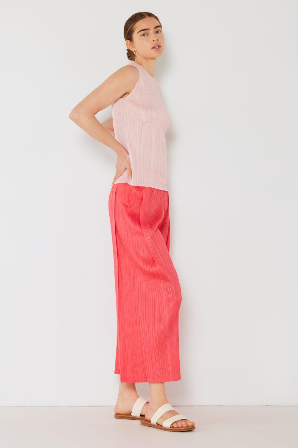 Marina West Swim Pleated Wide-Leg Pants with Side Pleat Detail - Divasha