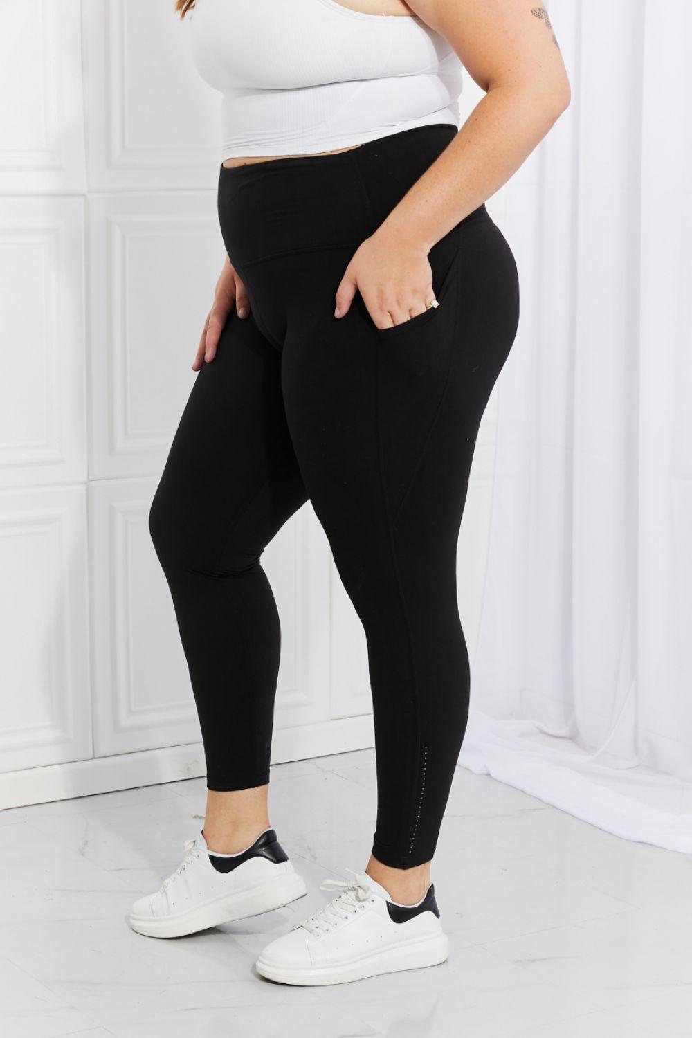 Leggings Depot Full Size Strengthen and Lengthen Reflective Dot Active Leggings - Divasha