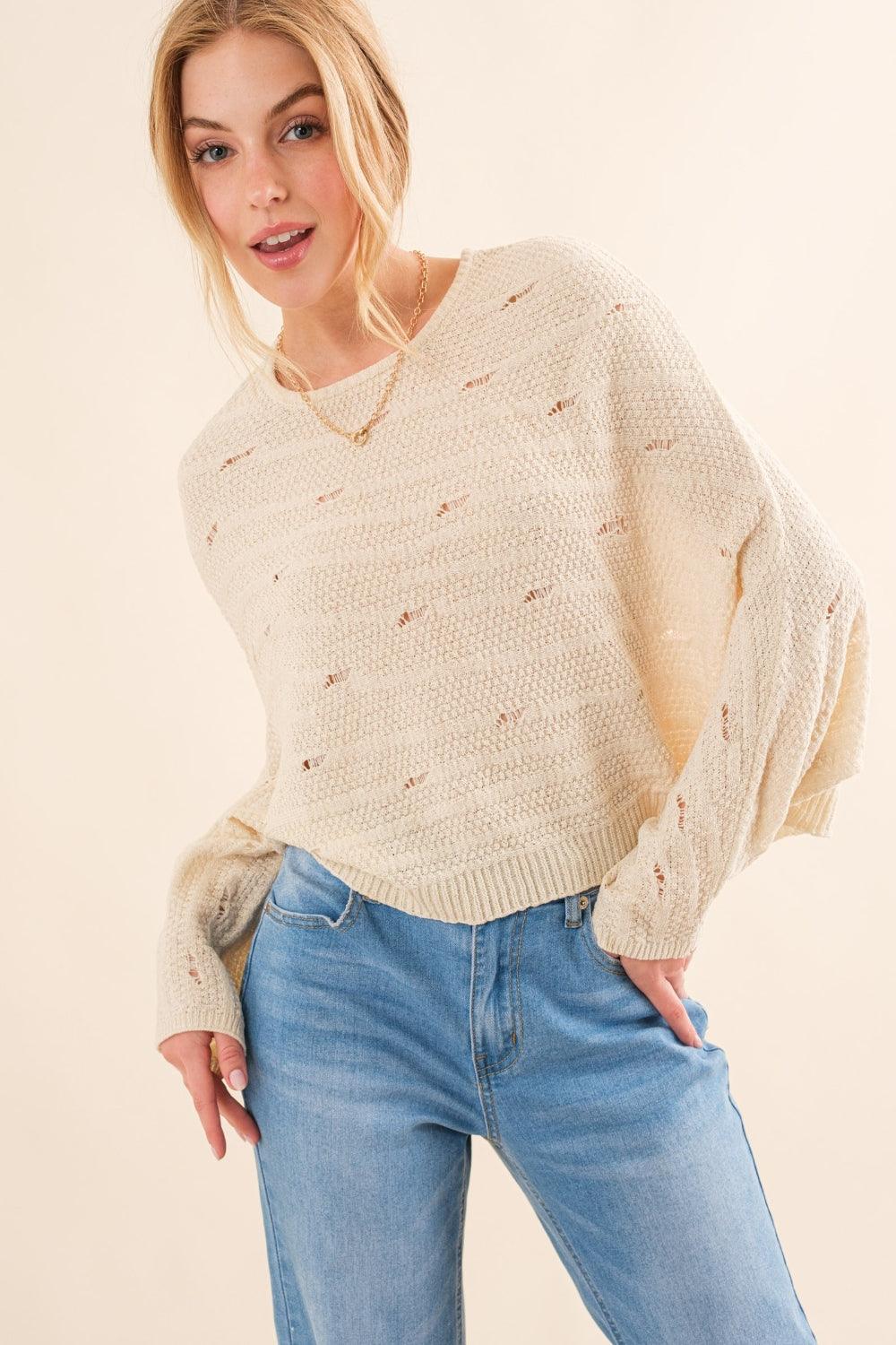 And The Why Dolman Sleeves Sweater - Divasha