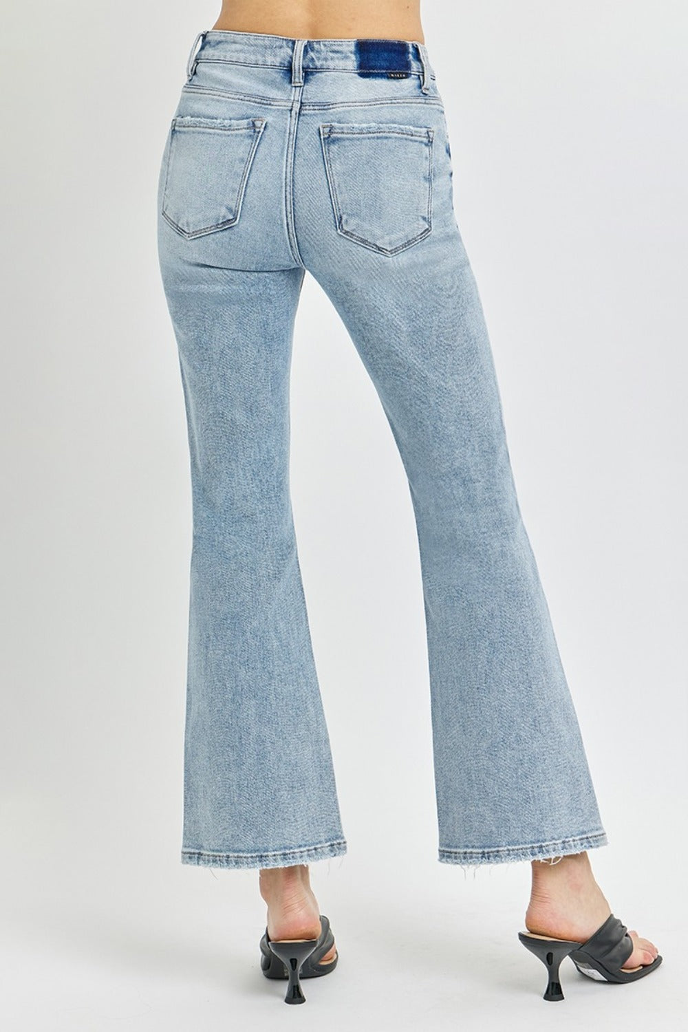 RISEN Full Size High Rise Ankle Flare Jeans - Divasha