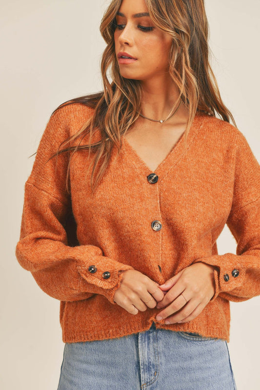 MABLE Long Sleeve Button Down Sweater Cardigan - Divasha