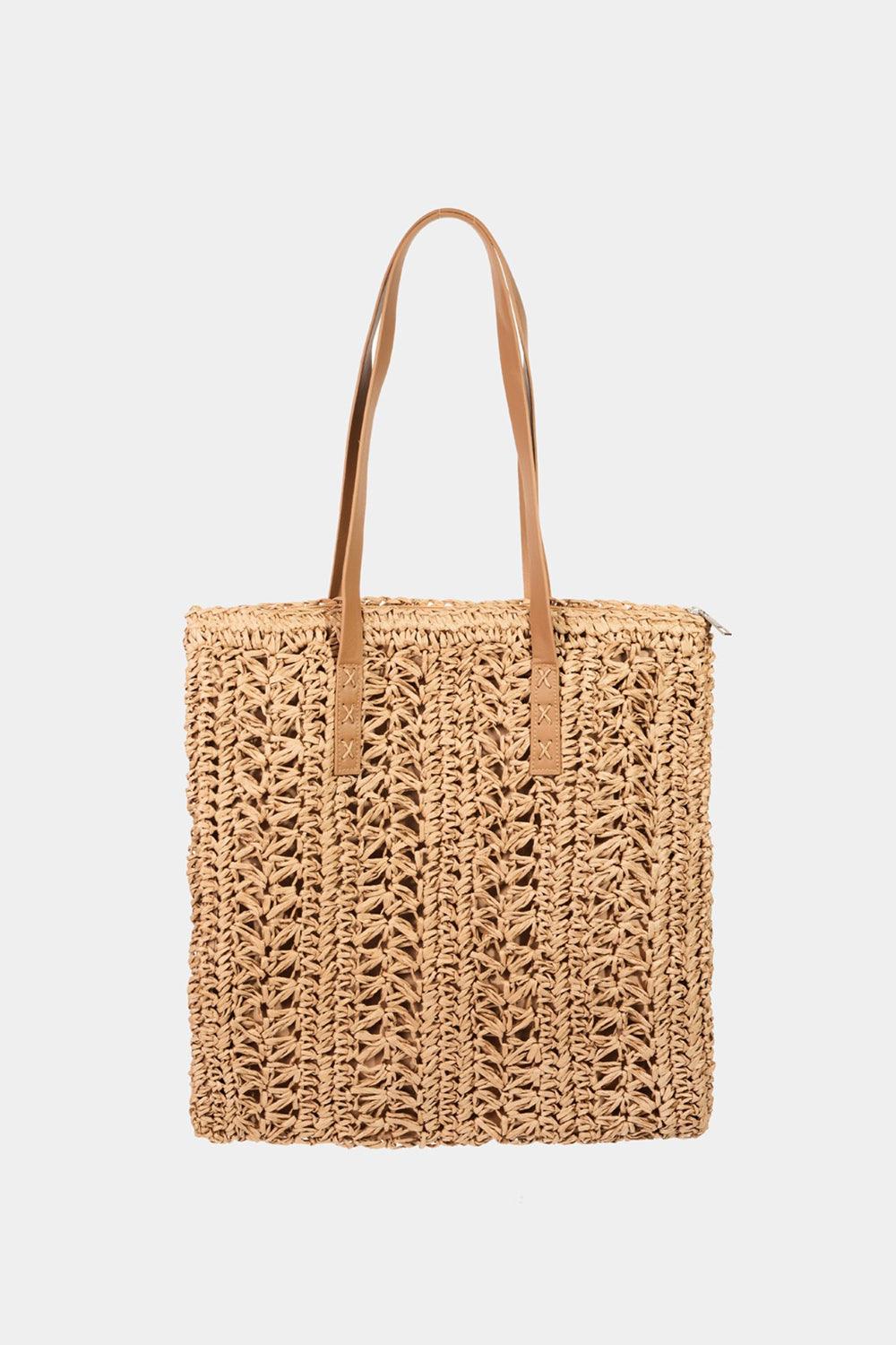 Fame Straw Braided Tote Bag - Divasha