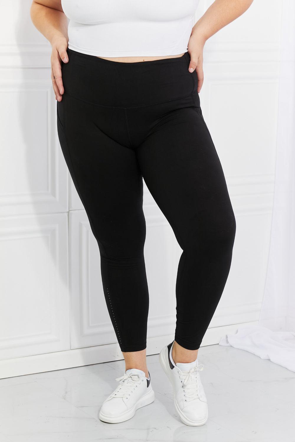 Leggings Depot Full Size Strengthen and Lengthen Reflective Dot Active Leggings - Divasha