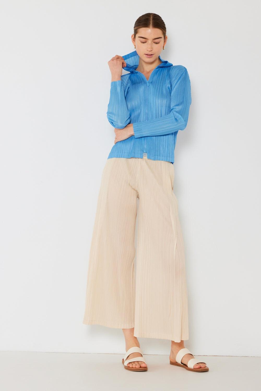 Marina West Swim Pleated Wide-Leg Pants with Side Pleat Detail - Divasha