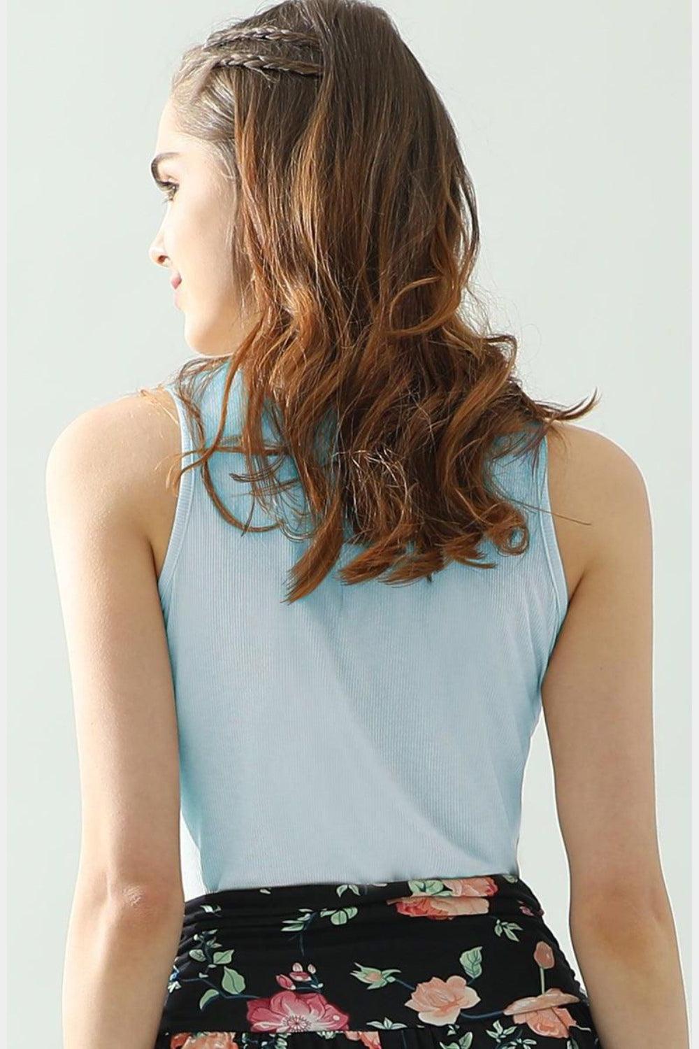 Ninexis Notched Rib Knit Tank - Divasha